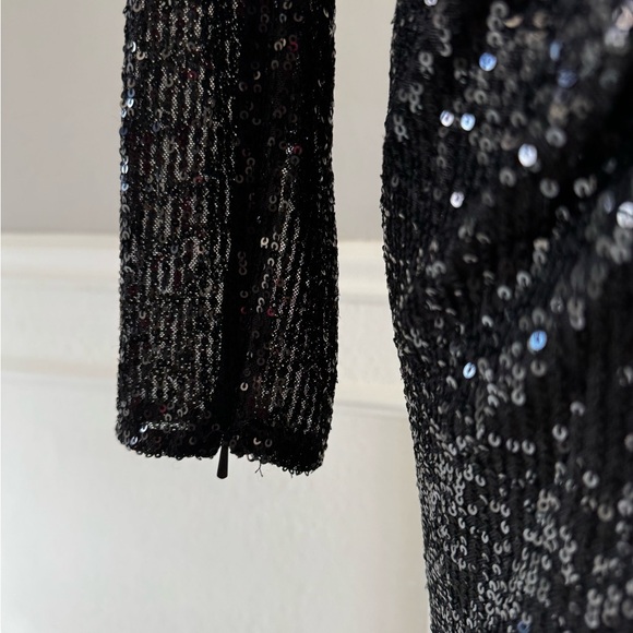 Ieena for Mac Duggal Black Sequin Dress - Picture 3 of 8